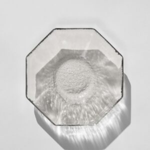 Eight-Edge Glass Side Plates, Set of 2