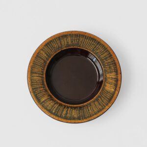 Glazed Ceramic Sunburst Decorative Plate