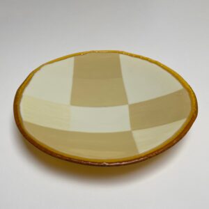 Beige Fused Glass Square Plate